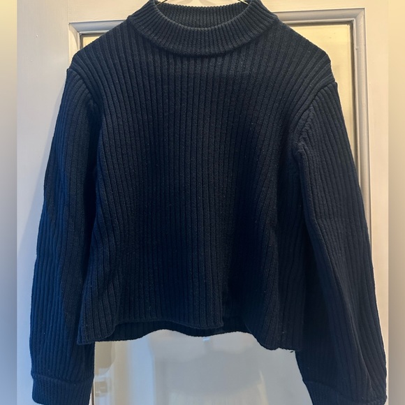 Tibi Navy Ribbed Sweater - Picture 2 of 4